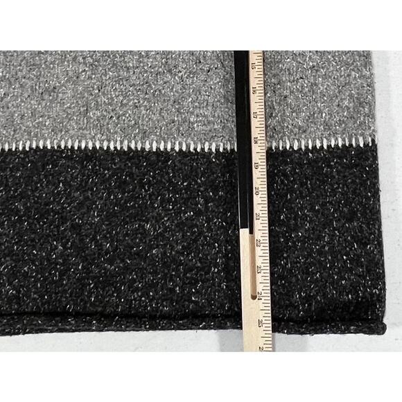 Crazy Horse Mock Neck Sweater Small Red Gray Black Colorblock Rolled Hems - Picture 6 of 7